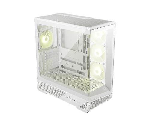 Kotelo MSI ATX/micro ATX/Mini-ITX Valkoinen/läpinäkyvä Midi Tower MAG PANO 130R PZ MAGPANO130RPZWHITE