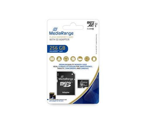 MUISTI MICRO SDXC 256GB UHS-1/W/ADAPTERI MR946 MEDIARANGE