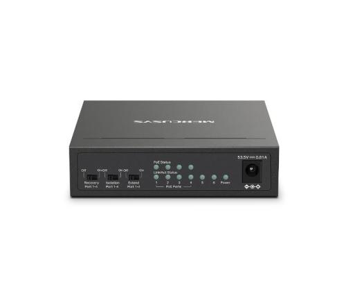 Kytkin MERCUSYS Työpöytä/jalusta 6x10Base-T / 100Base-TX PoE+ portit 4 MS106LP