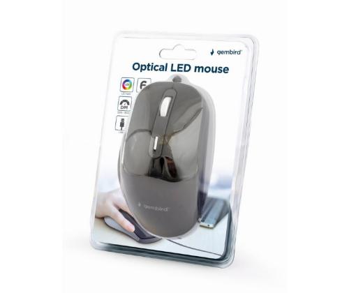 MOUSE USB OPTICAL/BLACK MUS-6B-02 GEMBIRD