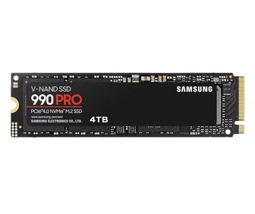 SSD SAMSUNG 990 PRO 4TB M.2 PCIe Gen4 NVMe TLC Kirjoitusnopeus 6900 Mt/s Lukunopeus 7450 Mt...