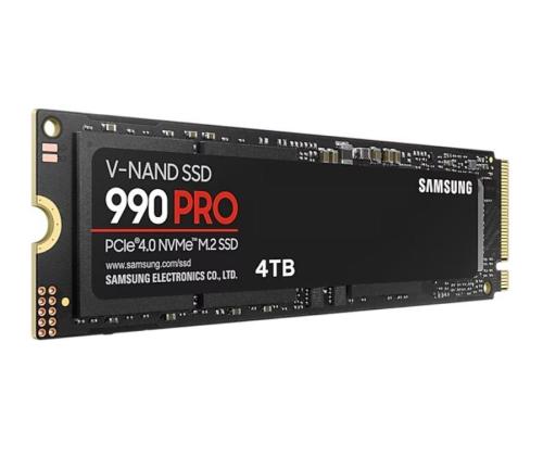 SSD SAMSUNG 990 PRO 4TB M.2 PCIe Gen4 NVMe TLC Kirjoitusnopeus 6900 Mt/s Lukunopeus 7450 Mt...