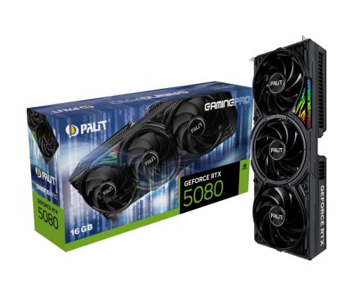 Näytönohjain PALIT NVIDIA GeForce RTX 5080 NVIDIA GeForce RTX 5080 16 GB GDDR7 256 bit PCIE 5.0 16x GPU 2295 MHz Triple...