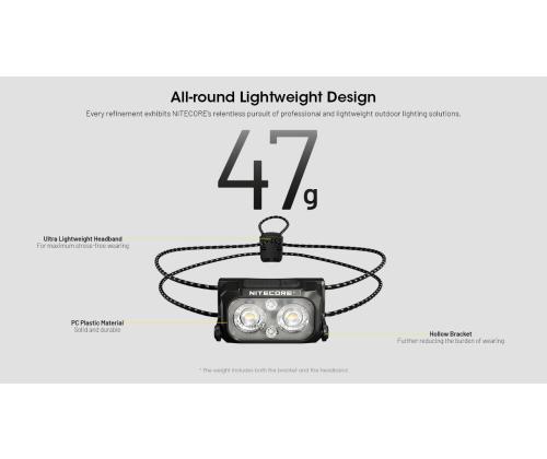 AJOVALAISIN NU-SARJA 400 LUMENIA/NU25 MCT UL NITECORE