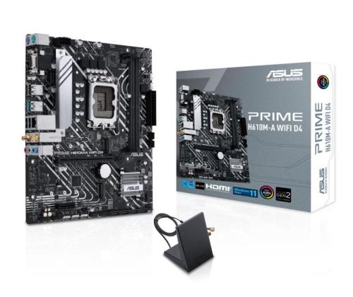 Emolevy ASUS Intel H610 LGA1700 Micro-ATX Muisti DDR4 Muistipaikat 2 1xPCI-Express 3.0 1x 1xPCI...