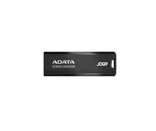 Ulkoinen SSD ADATA SC610 2TB USB 3.2 Kirjoitusnopeus 500 Mt/s Lukunopeus 550 Mt/s SC610...