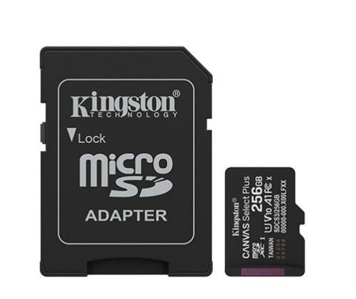 MUISTI MICRO SDXC 256GB UHS-I/W/ADAPTERI SDCS3/256GB KINGSTON