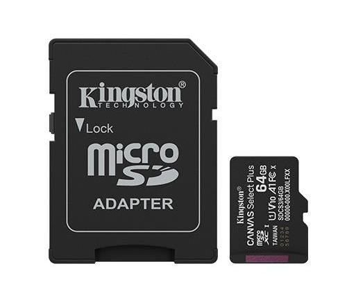 MUISTI MICRO SDXC 64GB UHS-I/W/ADAPTERI SDCS3/64GB KINGSTON