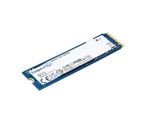 SSD KINGSTON NV3 2TB M.2 PCIE NVMe 3D NAND Kirjoitusnopeus 5000 Mt/s Lukunopeus 6000 Mt/s...