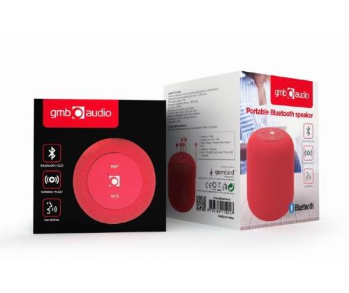 Kannettava kaiutin GEMBIRD Kannettava/Langaton 1xMicroSD-korttipaikka Bluetooth Punainen SPK-BT-15-R