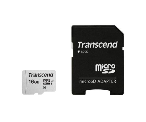 MUISTI MICRO SDHC 16 Gt W/ADAP/C10 TS16GUSD300S-A TRANSCEND