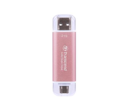 Väline kõvaketas SSD TRANSCEND ESD310 2TB USB-C USB 3D NAND Kirjoitusnopeus 950 Mt/s Lukunopeus 1050...