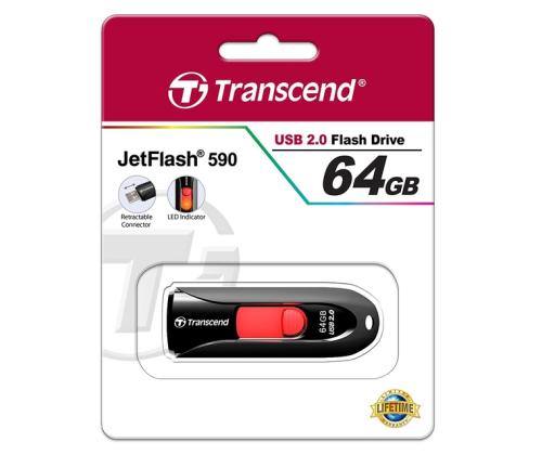 MUISTITIKKU FLASH USB2 64GB/590 TS64GJF590K TRANSCEND