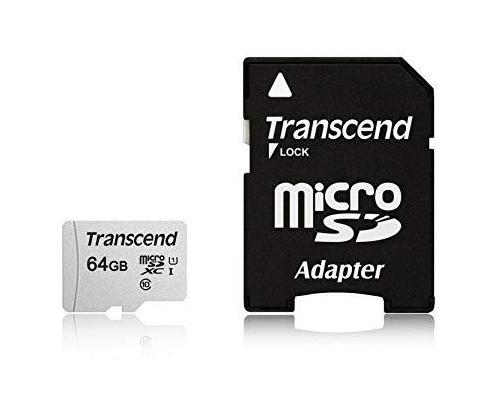 MUISTI MICRO SDXC 64 Gt W/ADAPT/UHS-I TS64GUSD300S-A TRANSCEND