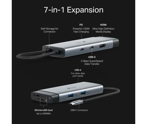 I/O-KESKITIN USB-C 7PORT/UH7020C TP-LINKK