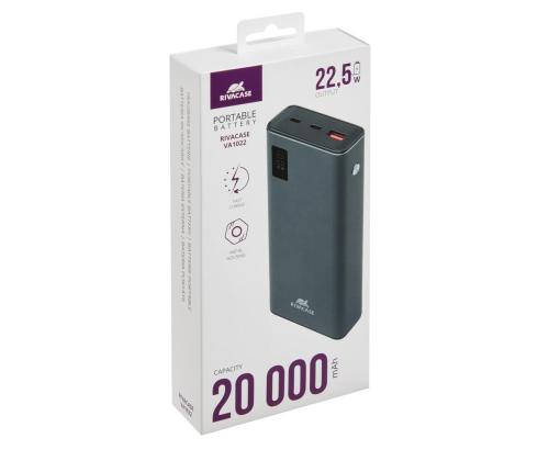 VIRTALÄHDE USB 20000MAH/VA1022 RIVACASE