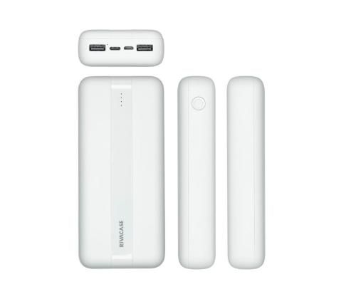 POWER BANK USB 20000MAH/VA2081 VALKOINEN RIVACASE