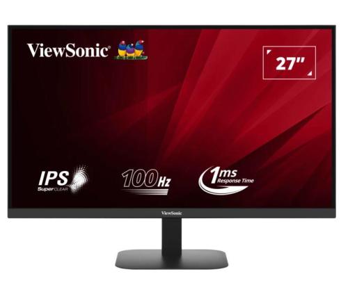 LCD-monitori VIEWSONIC VA2708-2K-HD 27" 4K-paneeli IPS 2560x1440 100Hz Matta 1 ms Kallistus Väri Musta...