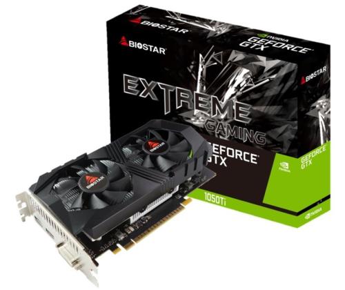 Näytönohjain BIOSTAR NVIDIA GeForce GTX 1050 TI 4GB GDDR5 128bit PCIE 3.0 16x muisti 7008MHz.
