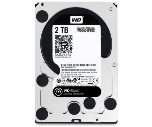 Kiintolevy WESTERN DIGITAL Musta 2TB SATA 3.0 64 MB 7200 rpm 3.5" WD2003FZEX