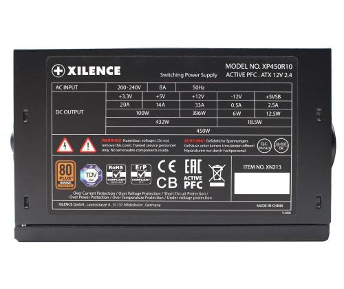 Virtalähde XILENCE 450 wattia Tehokkuus 80 PLUS BRONZE PFC Active XN213 XN213