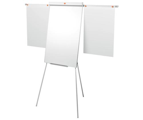 NOBO Impression Pro -valkotaulu kolmella jalalla 67x1100mm lisäkiskoilla