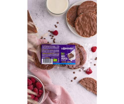 LOUDUSVÄGI Luomuriisivohvelit maitosuklaalla 100g