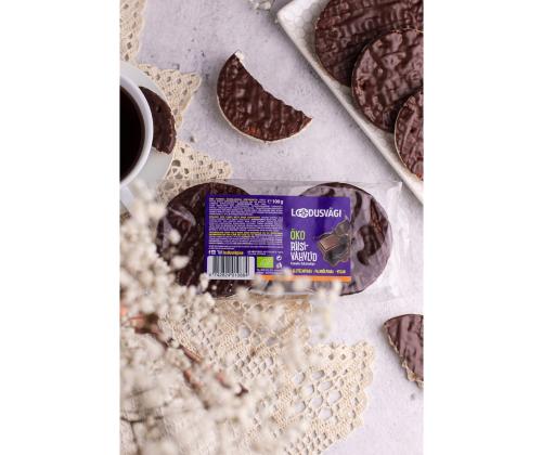 LOUDUSVÄGI Luomuriisivohvelit tummalla suklaalla 100g