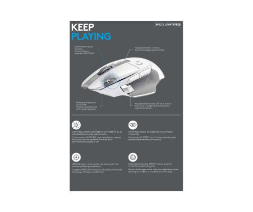 LOGI G502 X LIGHTSPEED - VALKOINEN/CORE EER2