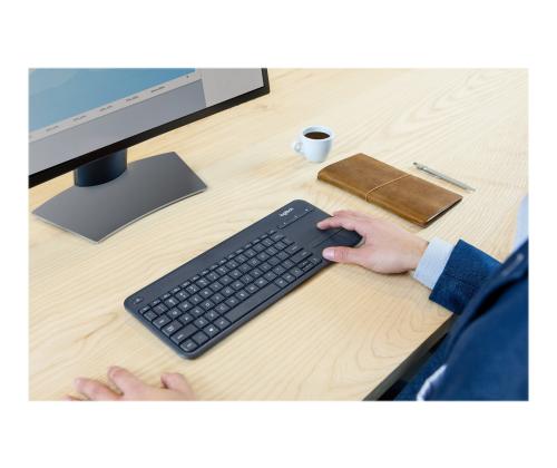 LOGI K400 Plus Touch Keyboard musta (PAN)