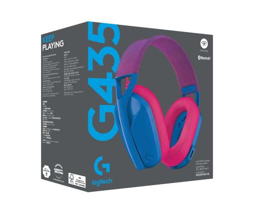 LOGI G435 LightSpeed -kuulokkeet sininen