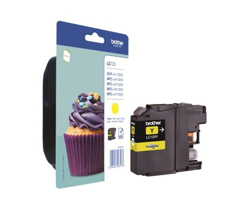BROTHER LC123Y muste keltainen 600 sivua