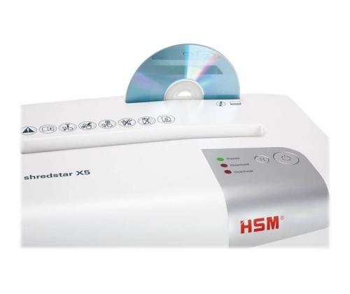 HSM 1043121 HSM Shredstar X5 - poikittaisleikkausmenetelmä