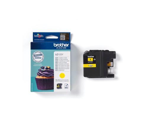 BROTHER LC123Y muste keltainen 600 sivua