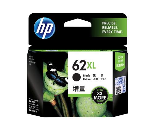 HP 62XL musta mustekasetin läpipainopakkaus