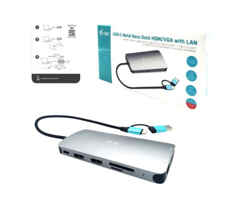 I - TEC USB - C Metal Nano Dock 3x Display+PD