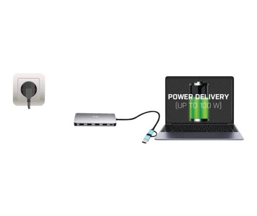 I - TEC USB - C Metal Nano Dock 3x Display+PD