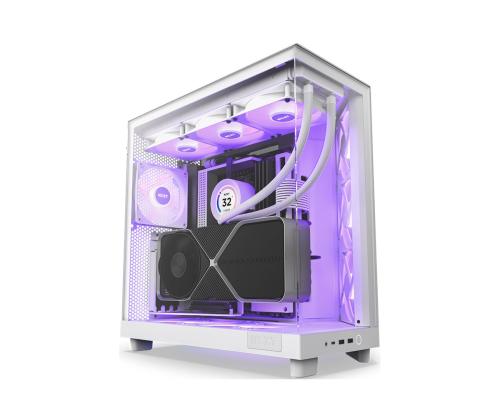 NZXT PC-kotelo H6 Flow RGB valkoinen