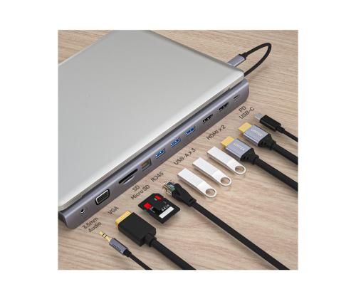 UNITEK 11 in 1 -telakointiasema USB-C