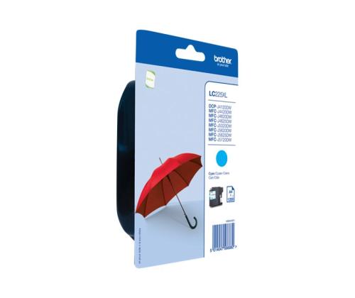 BROTHER LC225XLC muste syaani 1200 sivua