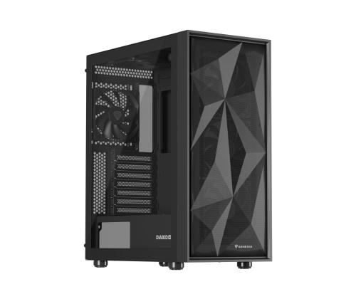 NATEC Genesis PC-kotelo Diaxid 605F musta