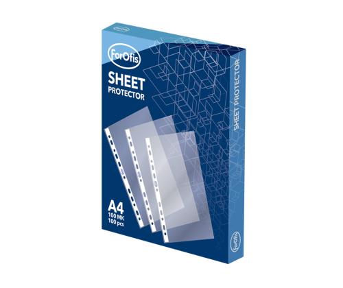 Muovitasku L-tasku A4 FOROFIS 100mic 100kpl läpinäkyvä