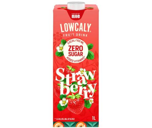 Mehujuoma NJIE mansikan makuinen sokeriton 1L