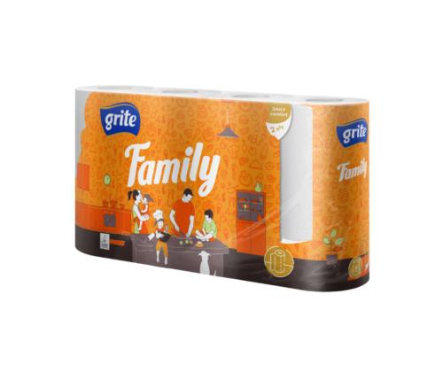 Talouspaperi, 2-kerroksinen, GRITE, Family, 4rl