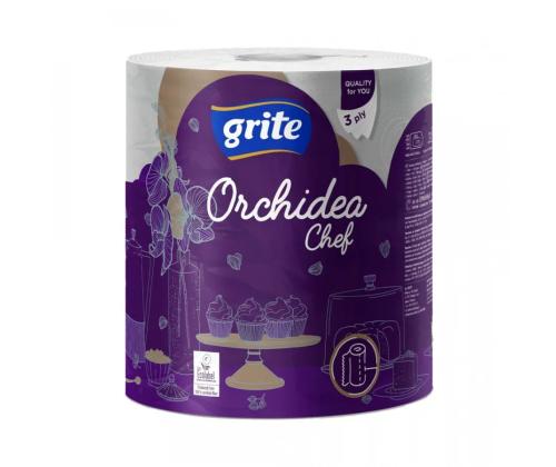 Kotitalouspaperi 3-kerroksinen GRITE Orchidea Gold 1 rulla, 230 arkkia