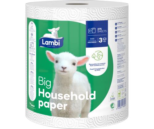 LAMBI Iso 3-kerroksinen talouspaperi 1 rulla