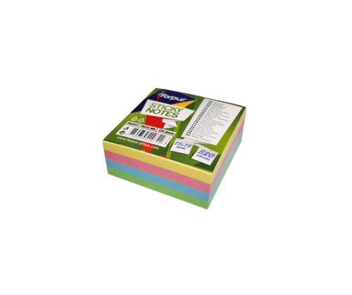 Viestilaput 76x76 Forpus pastelli 4väri x80arkkia