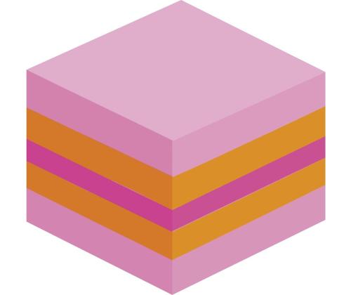 Viestilappukuutio 51X51 Post-it 2051 pinkki