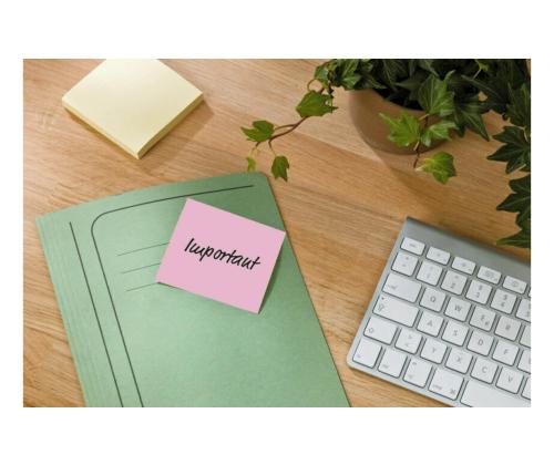 Viestilaput 38x51 Post-it 653 RP pastelli värid 6kpl/pkt