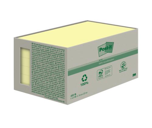 Viestilaput 38x51 Post-it 653 ekologinen keltainen 6/pkt